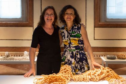 With Christiana Fissori, director Museo della ceramica Mondovi